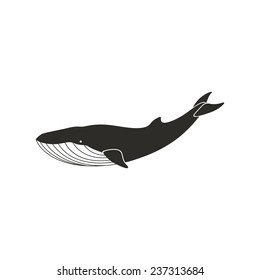 Vector Illustration of a Whale