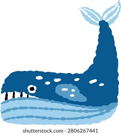 vector illustration of a whale