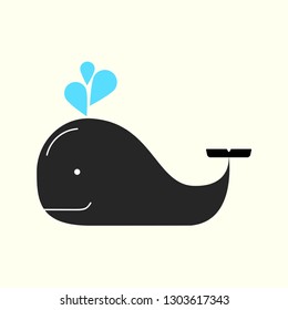 Vector illustration of whale icon