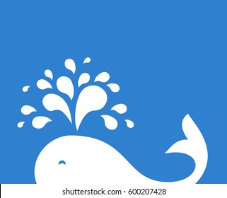 Vector illustration whale on dark background. Abstract original simple illustration for print, web.  Vector template Layout for book cover, placards, posters, flyers and banner designs.
