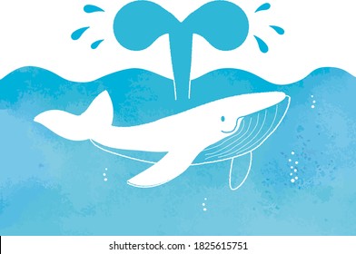 Vektorgrafik von Walen im Meer