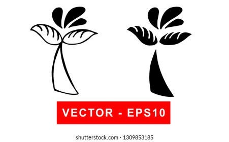 Vector Illustration of Whale Tail. Isolated flat line and silhouette of sign, symbol, or objects for graphic design. 