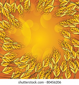 Vector illustration. Wheat background