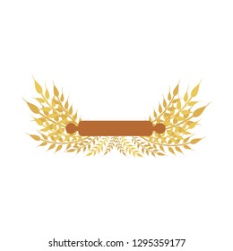 Vector illustration of wheat spikelets isolated on white background