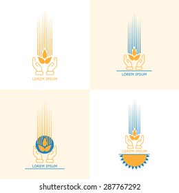 vector illustration of wheat spikes. can be used fro logo, banners, poster, publicity and etc