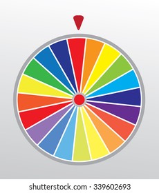 vector illustration of a wheel of fortune