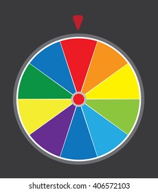 vector illustration of a wheel of fortune