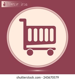 Vector illustration of wheelbarrow for shopping 