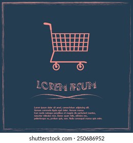 Vector illustration of wheelbarrow for shopping