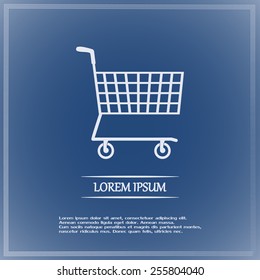 Vector illustration of wheelbarrow for shopping