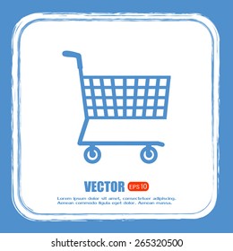 Vector illustration of wheelbarrow for shopping