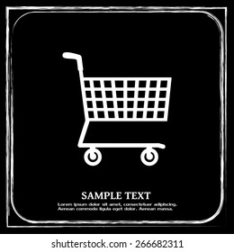 Vector illustration of wheelbarrow for shopping