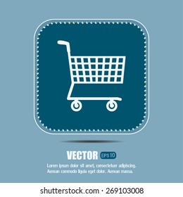 Vector illustration of wheelbarrow for shopping