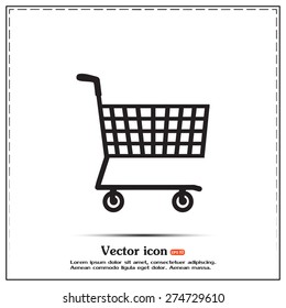 Vector illustration of wheelbarrow for shopping