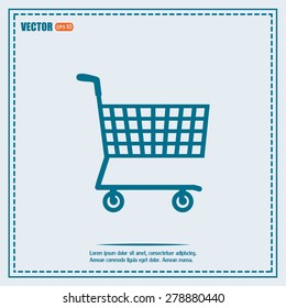 Vector illustration of wheelbarrow for shopping