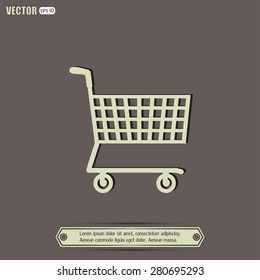 Vector illustration of wheelbarrow for shopping
