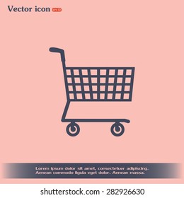Vector illustration of wheelbarrow for shopping