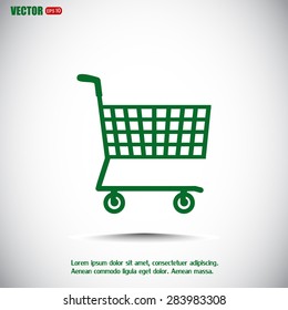 Vector illustration of wheelbarrow for shopping