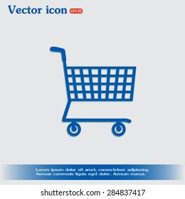 Vector illustration of wheelbarrow for shopping