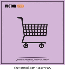 Vector illustration of wheelbarrow for shopping