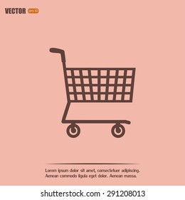 Vector illustration of wheelbarrow for shopping