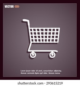 Vector illustration of wheelbarrow for shopping