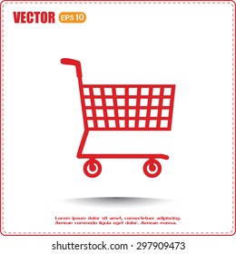 Vector illustration of wheelbarrow for shopping