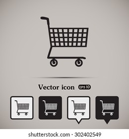 Vector illustration of wheelbarrow for shopping