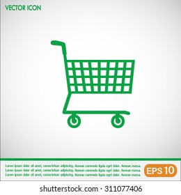 Vector illustration of wheelbarrow for shopping