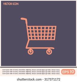 Vector illustration of wheelbarrow for shopping