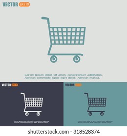 Vector illustration of wheelbarrow for shopping