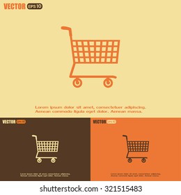 Vector illustration of wheelbarrow for shopping