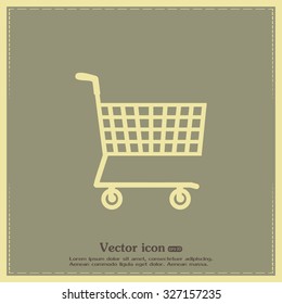 Vector illustration of wheelbarrow for shopping