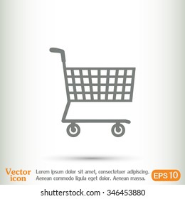 Vector illustration of wheelbarrow for shopping