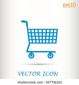 Vector illustration of wheelbarrow for shopping
