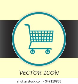 Vector illustration of wheelbarrow for shopping