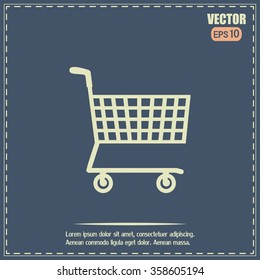 Vector illustration of wheelbarrow for shopping