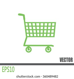 Vector illustration of wheelbarrow for shopping