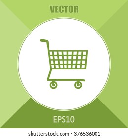 Vector illustration of wheelbarrow for shopping