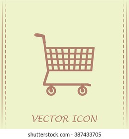 Vector illustration of wheelbarrow for shopping