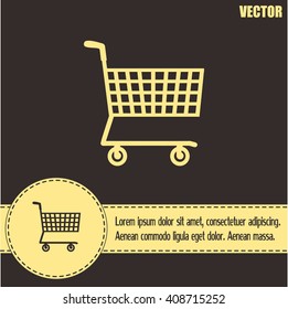 Vector illustration of wheelbarrow for shopping