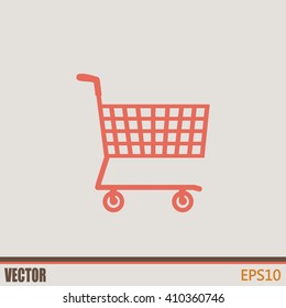 Vector illustration of wheelbarrow for shopping