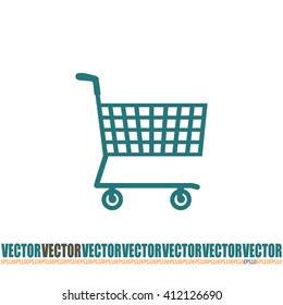 Vector illustration of wheelbarrow for shopping
