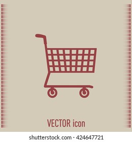 Vector illustration of wheelbarrow for shopping