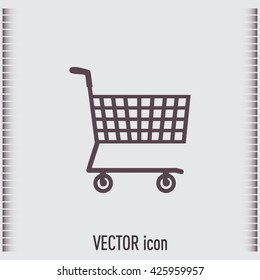 Vector illustration of wheelbarrow for shopping
