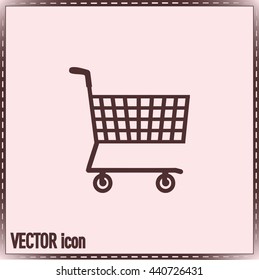 Vector illustration of wheelbarrow for shopping