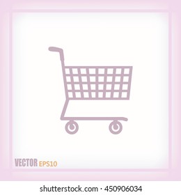 Vector illustration of wheelbarrow for shopping