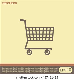 Vector illustration of wheelbarrow for shopping