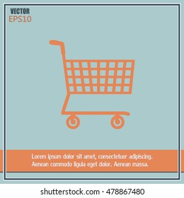 Vector illustration of wheelbarrow for shopping