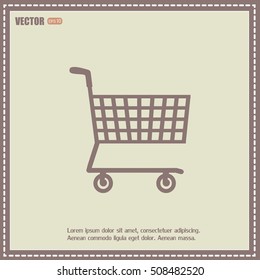 Vector illustration of wheelbarrow for shopping